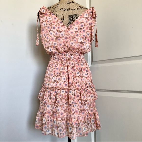 Adorable Whimsical Floral Mini Dress - Picture 3 of 4